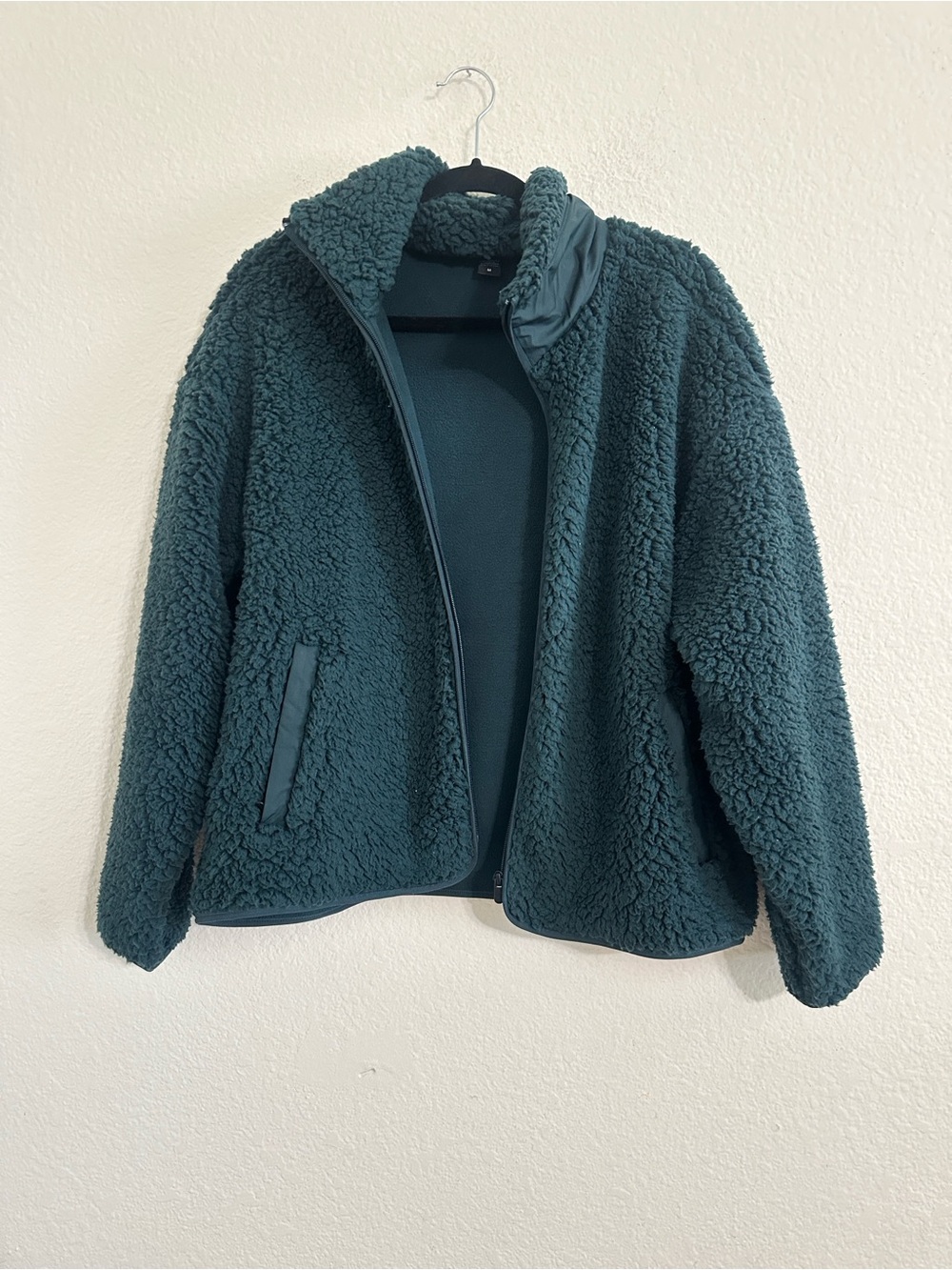 ATHLETA Jacket Womens Small Green Cloud Fleece Full Zip Cozy High Pile Sherpa M